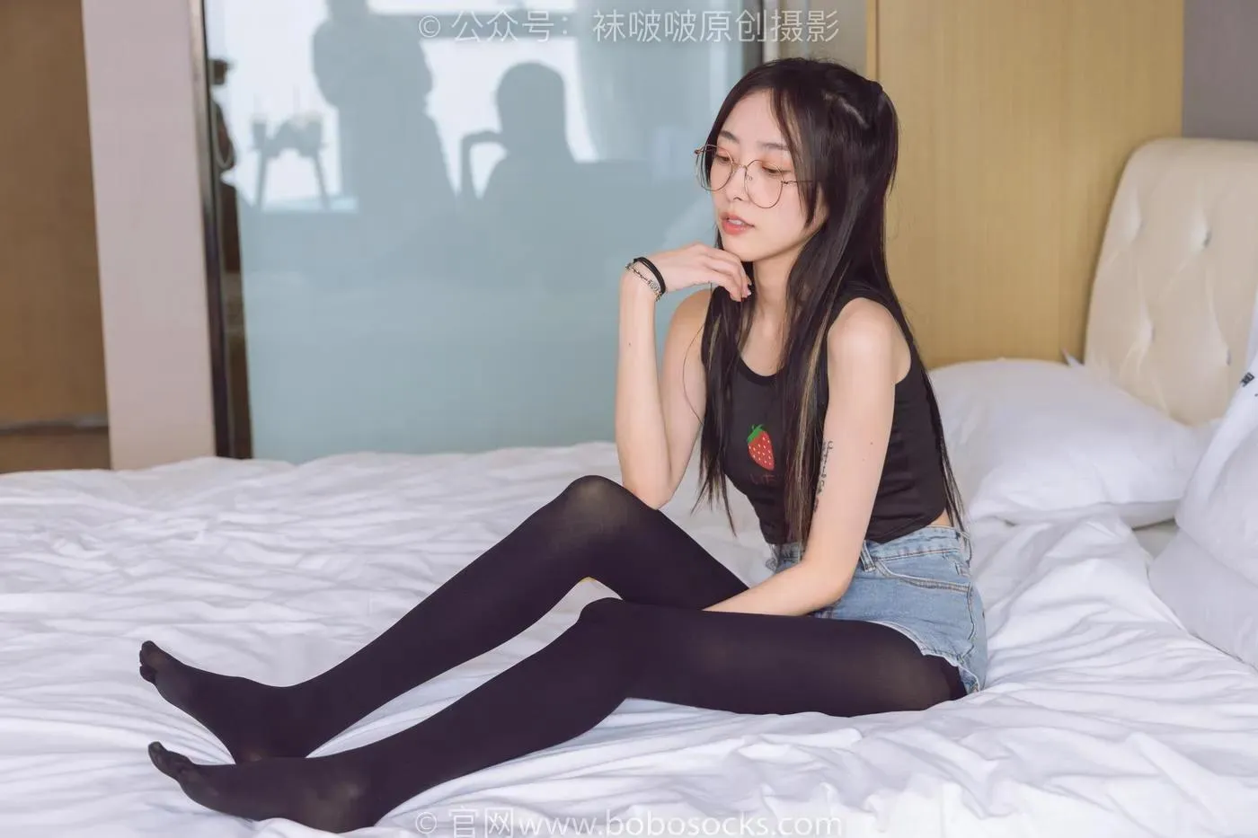 [BoBoSocks袜啵啵]NO.192 稚予-高跟鞋、黑色五指袜 [139P]插图7